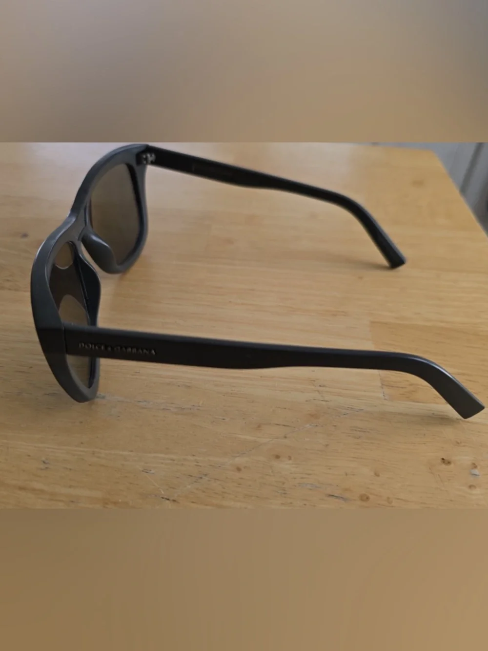Dolce & Gabbana Matte Black Sunglasses with Dark Lenses.